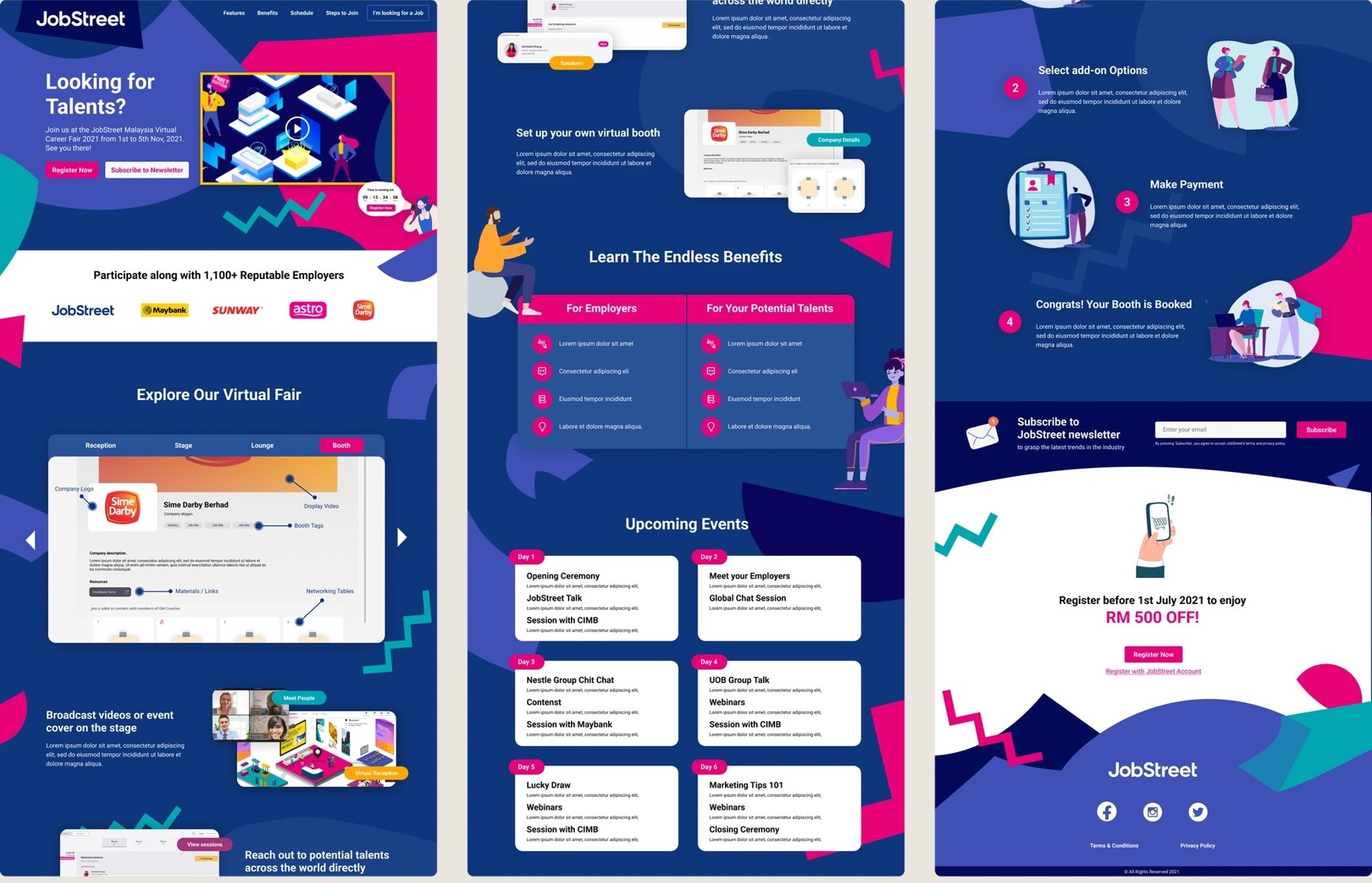 Employer landing page