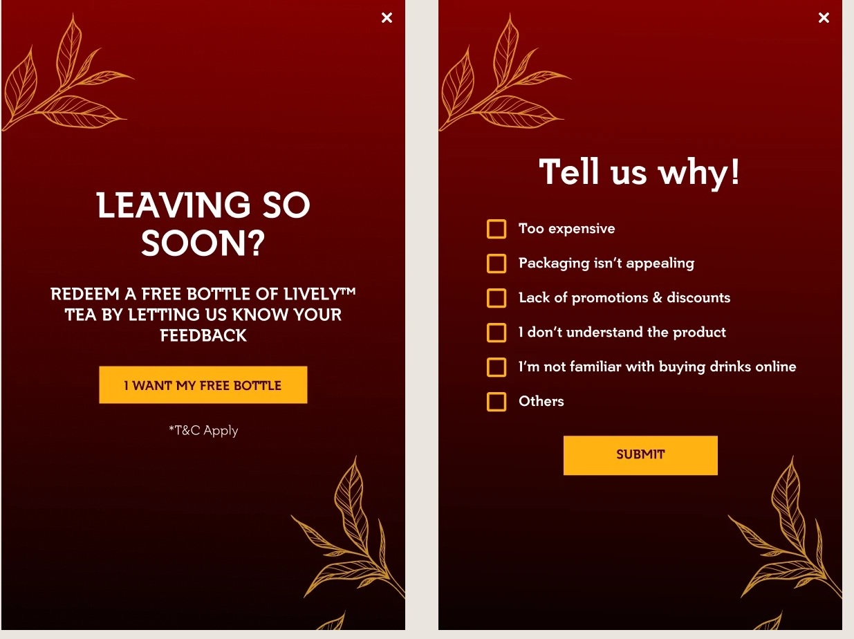 Incentive flow: offer, then feedback