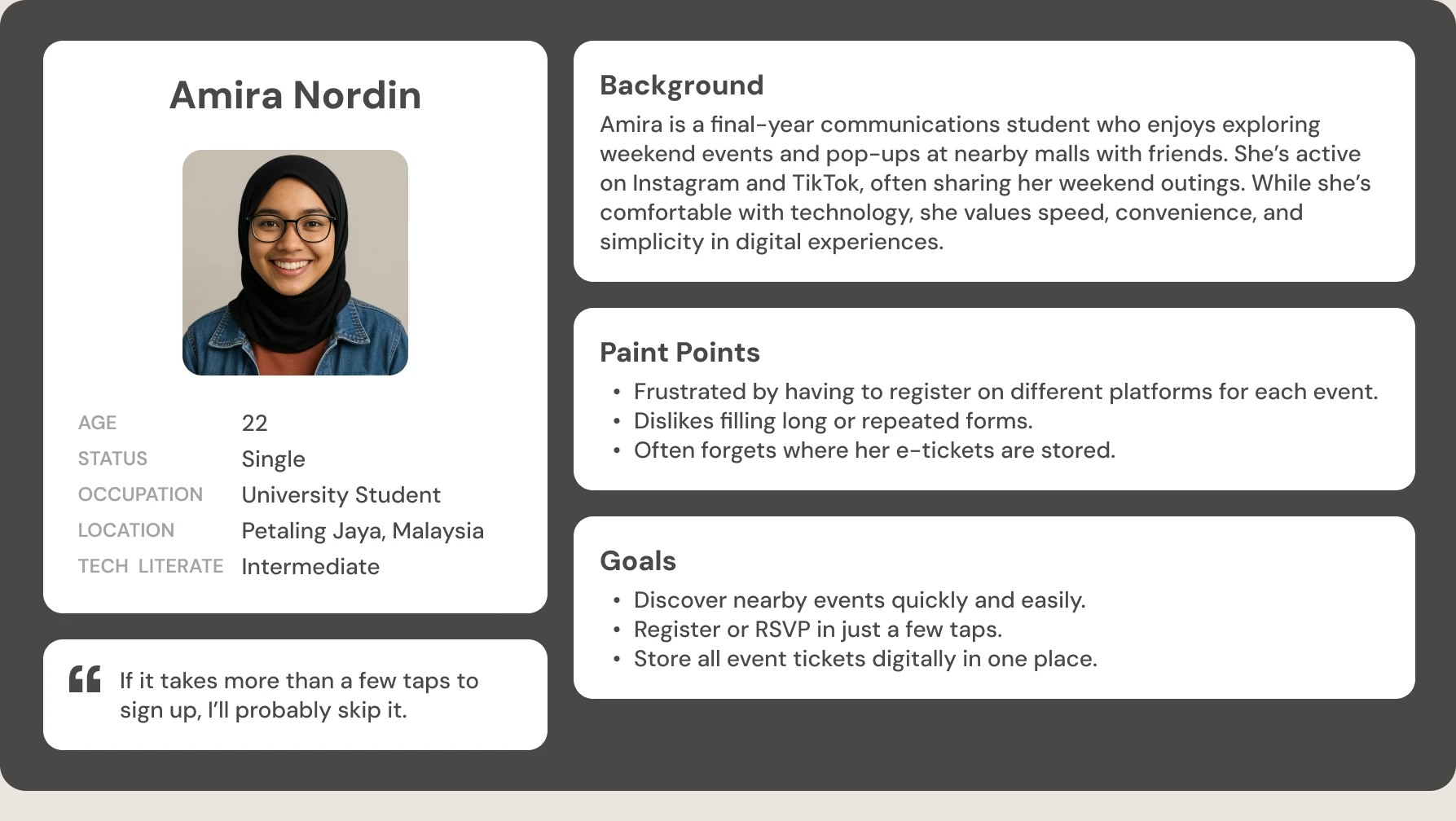 Attendee persona