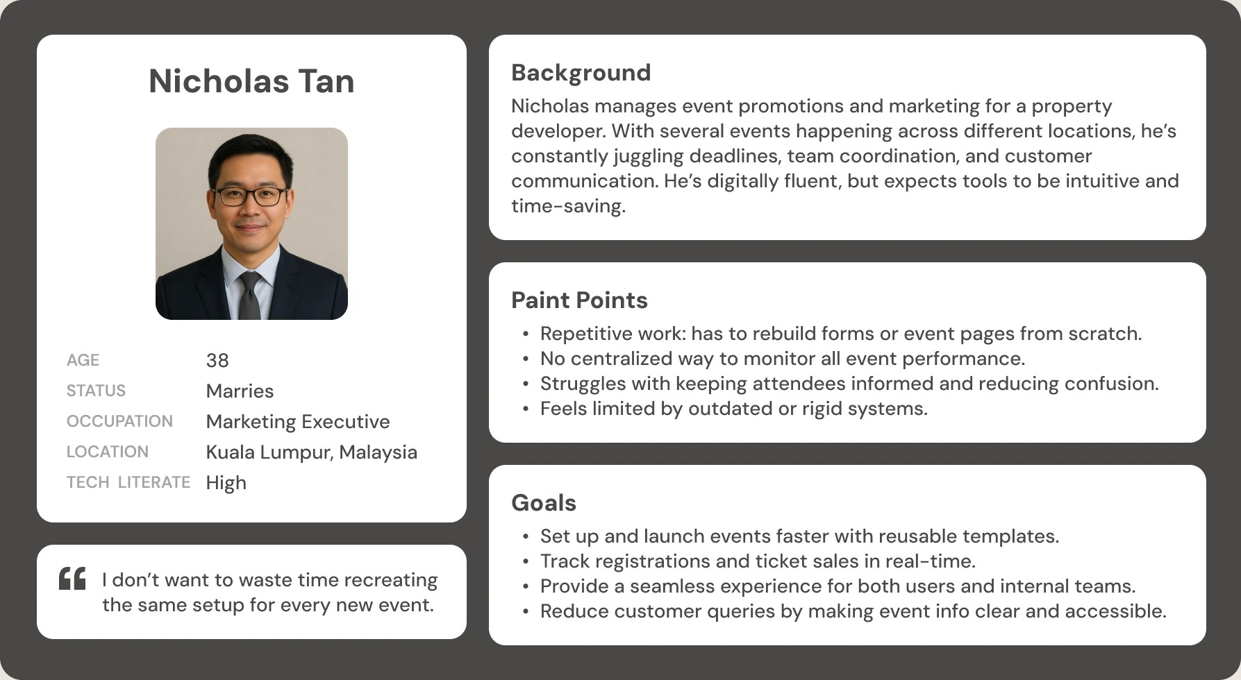 Event organiser persona